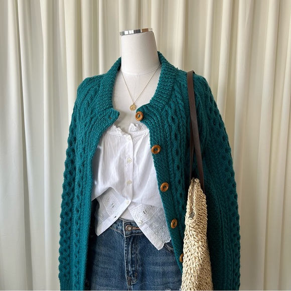 VTG Padraic O Maille Traditional Hand Knit Sweater fisherman’s Cable knit - Picture 2 of 9